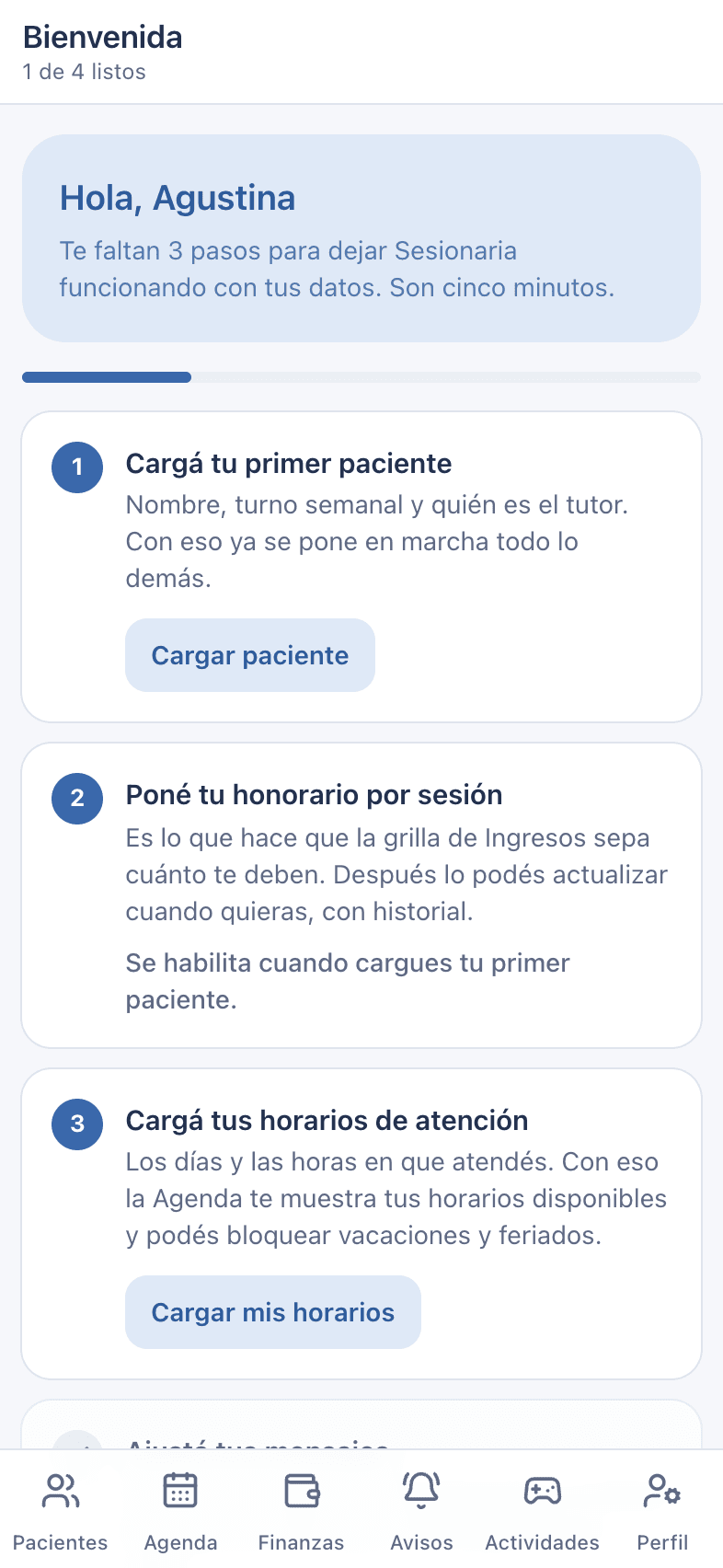Captura: La guía de bienvenida