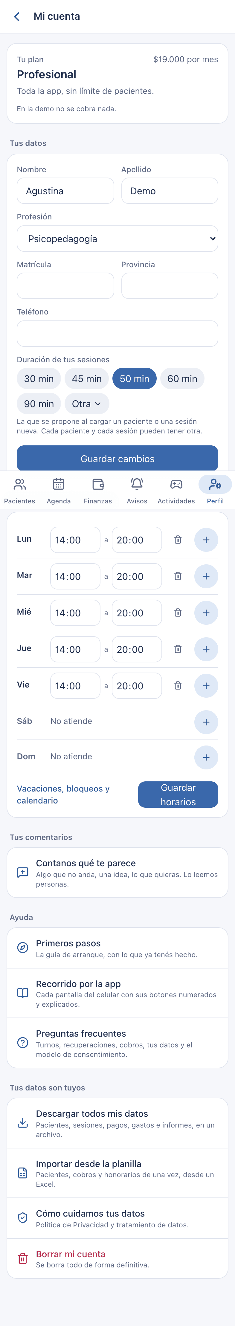Captura: Todo lo que hay en Mi cuenta